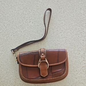 Dooney & Bourke Brown Leather Wristlet